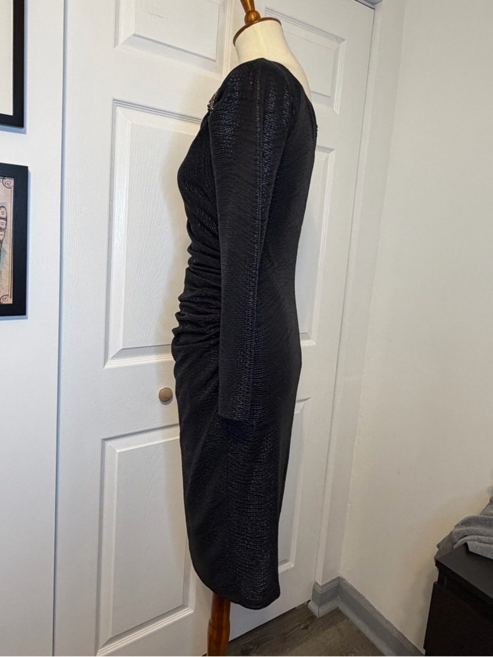 David Meister Metallic Rhinestone Dress - Picture 7 of 11